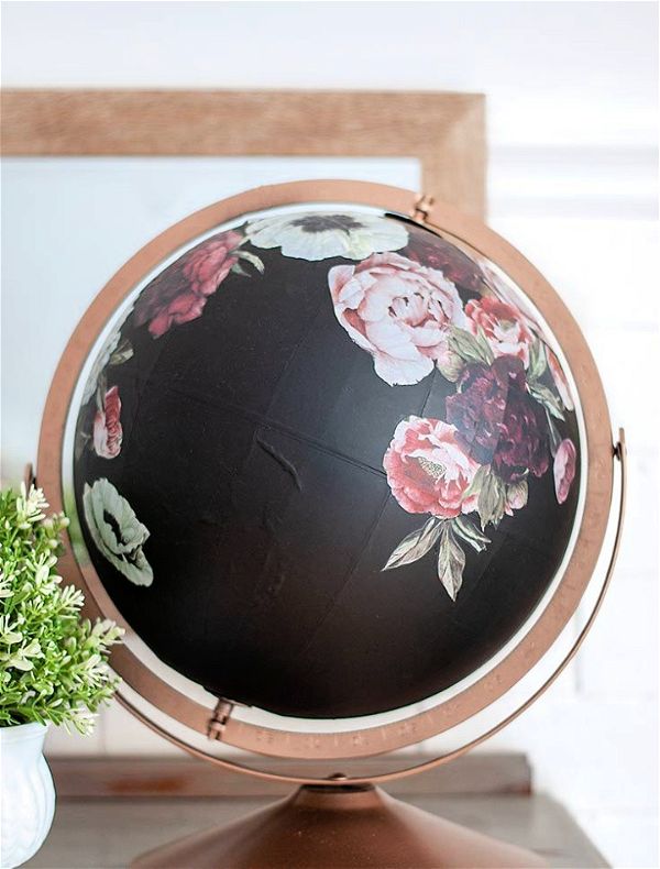 DIY Painted Globe & Furniture Transfers