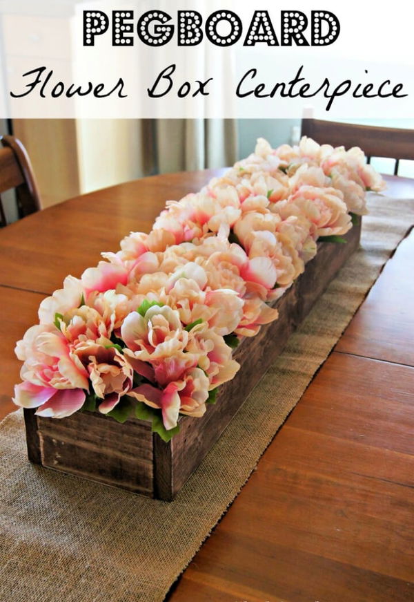 Pegboard Flower Box Centerpiece