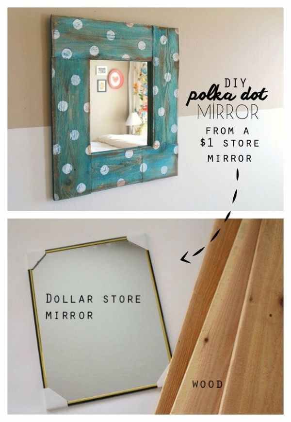 DIY Polka Dot Mirror