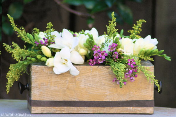 DIY: Flower Vase From A Tissue Box