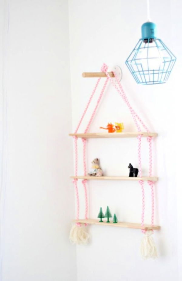 DIY Rope Shelving