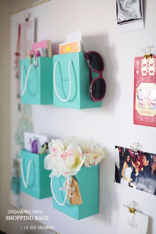 Shopping Bag Wall Organizer