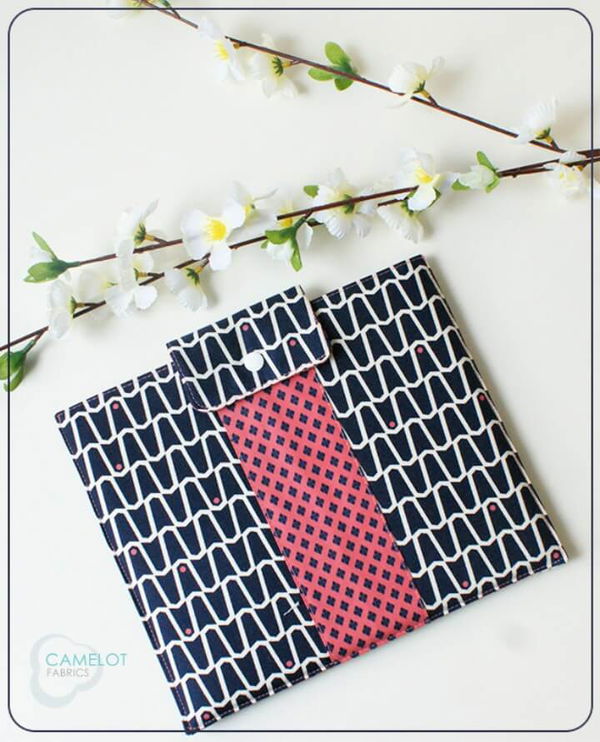 DIY stylish printed fabric tablet case