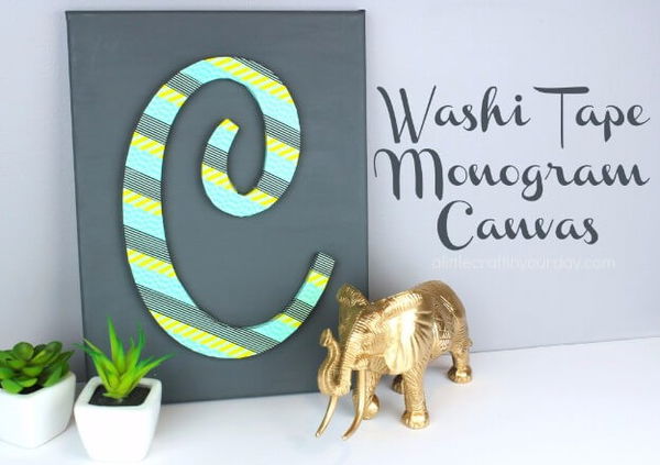 Washi Tape Monogram Canvas