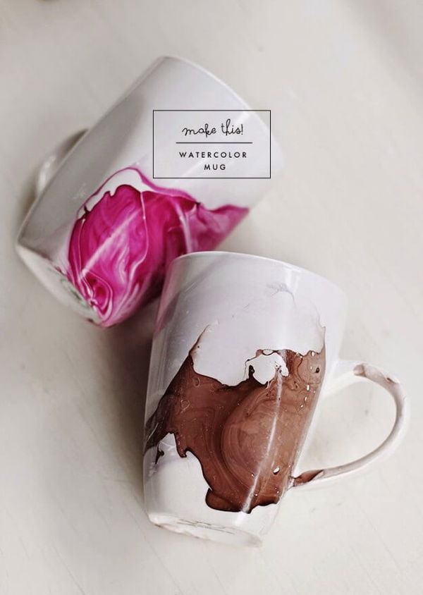 DIY Watercolor Mug