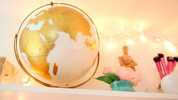 Diy Gold Globe Make Over