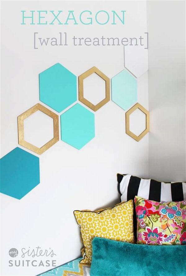 Easy Hexagon Wall Treatment