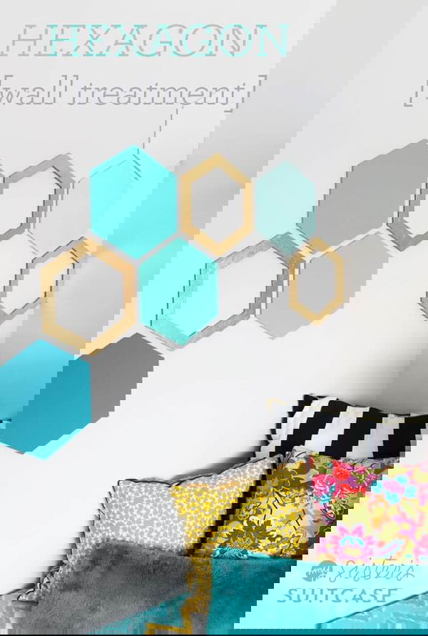 Easy Hexagon Wall Treatment