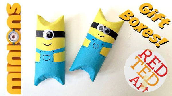 Easy Minion TP Roll Gift Box DIY