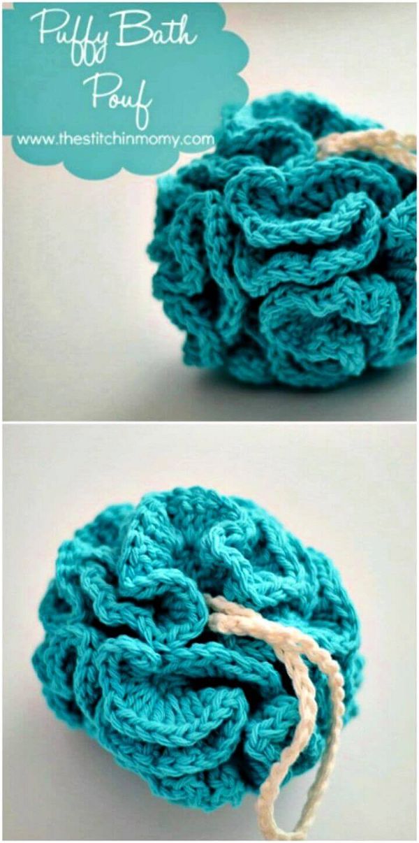20 One Hour Bath Pouf Free Crochet Pattern