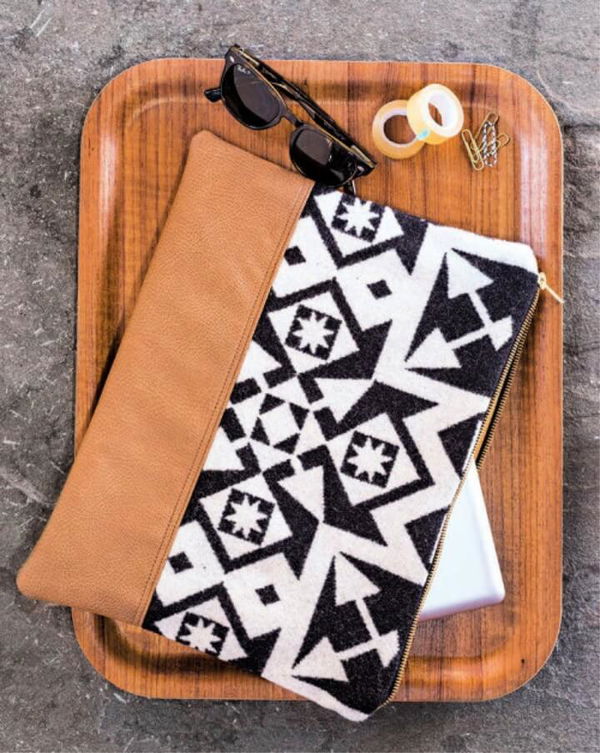 Leather Patterned Laptop Sleeve