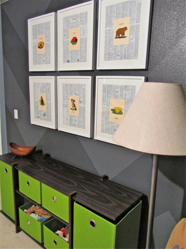 Make Wall Art From Dictionary Pages and Greeting Cards