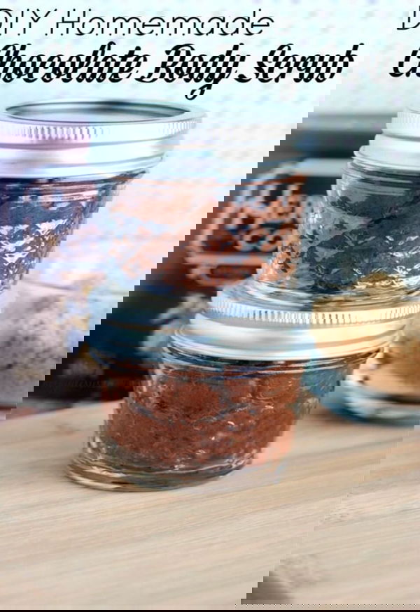 DIY Homemade Chocolate Body Scrub- just 3 ingredients!