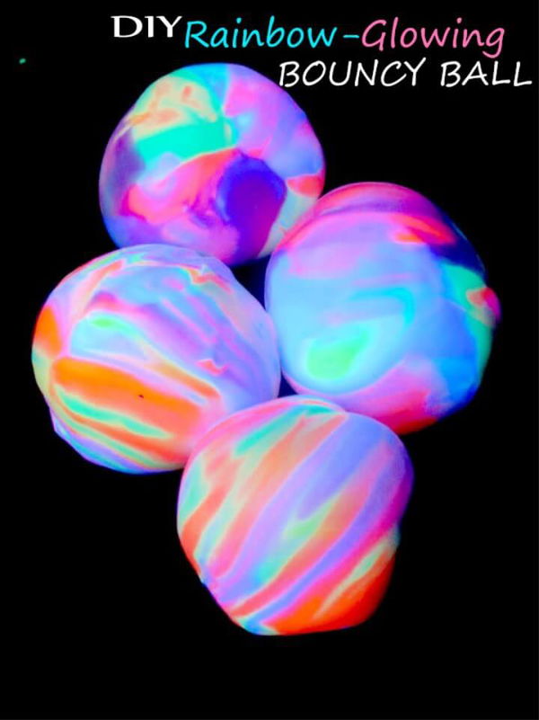 DIY Rainbow Glowing Bouncy Ball – Easy & Cool Homemade Kid Craft Project Idea