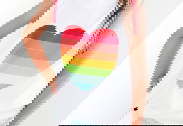 DIY Rainbow Heart Shirt