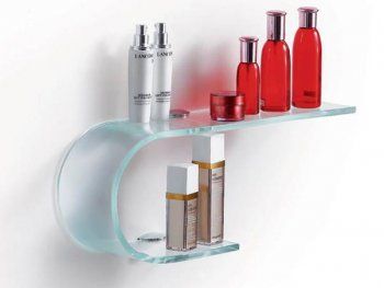Most Stylish Bent and Curved Floating Glass Shelves